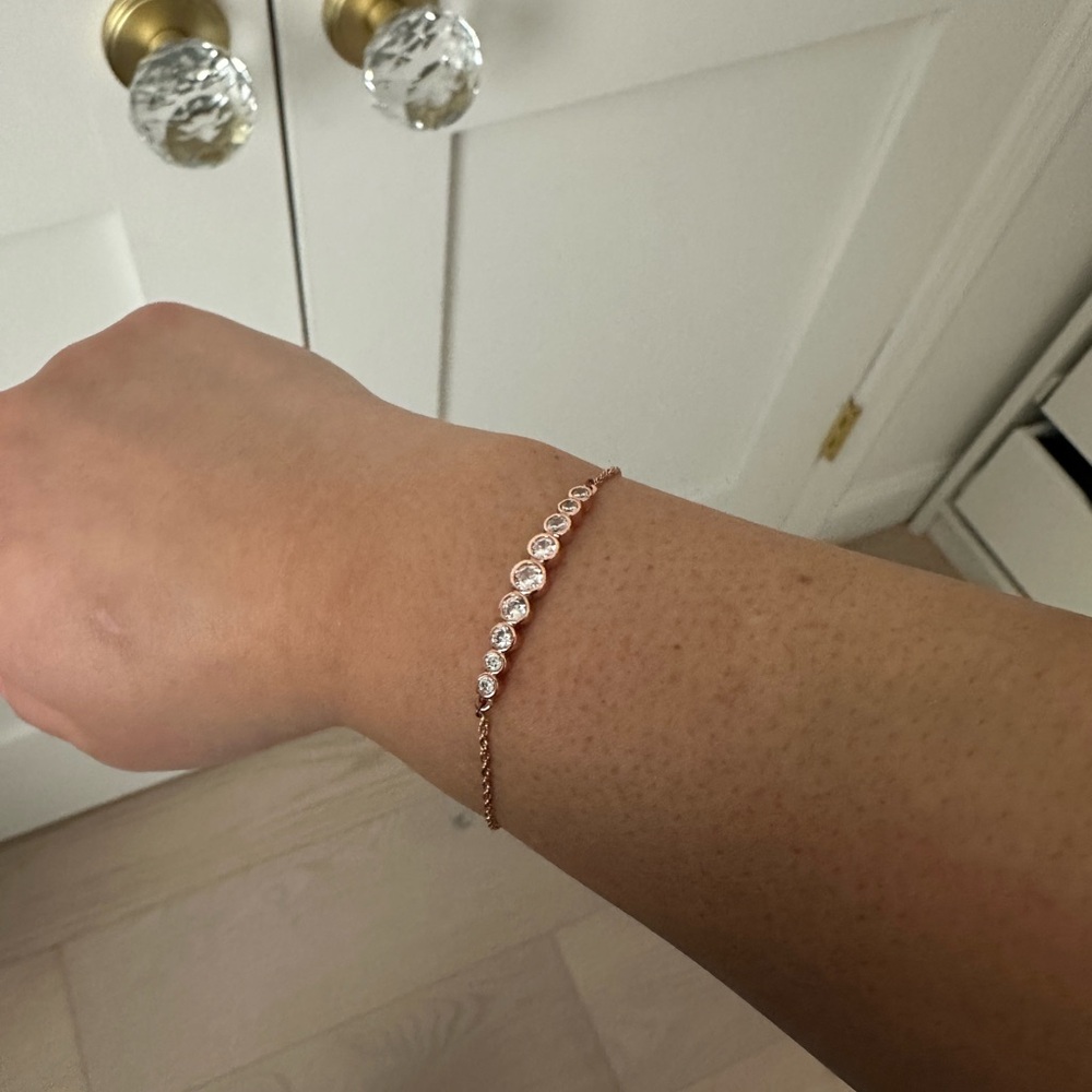 kate spade RoseGold Bracelet with Adjustable Closure crystal design